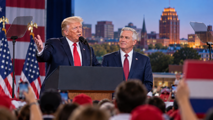 Trump Rallies in Syracuse, Vows Federal Help for Blakeman Governor Bid